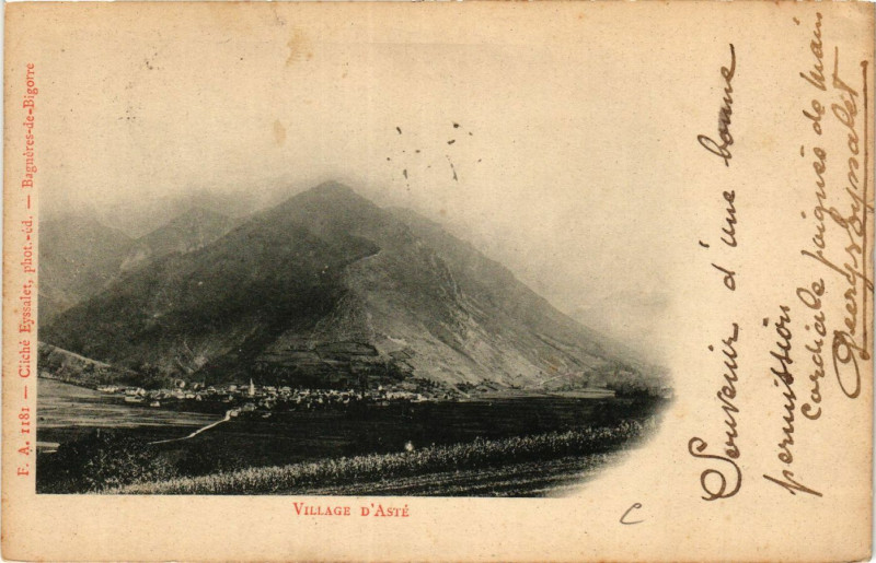 Carte postale ancienne Village d'Aste