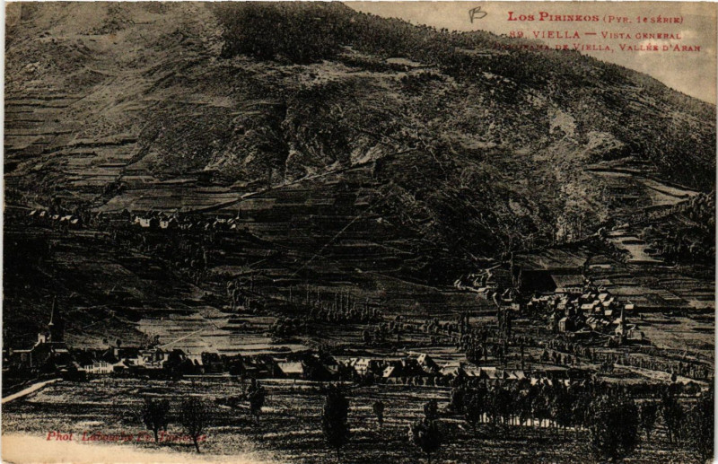 Carte postale ancienne Viella Panorama à Viella