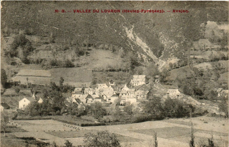 Carte postale ancienne Vallée du Louron Avajan à Avajan