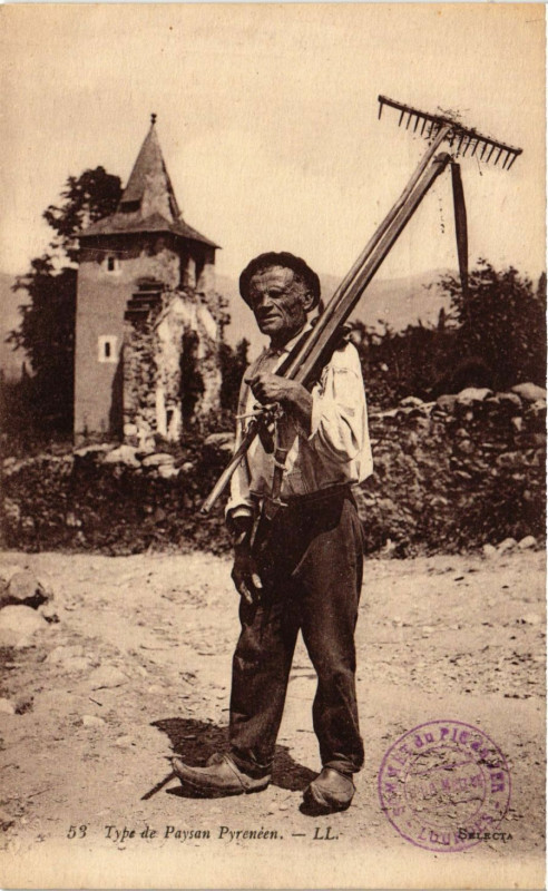 Carte postale ancienne Type de Paysan Pyrenéen