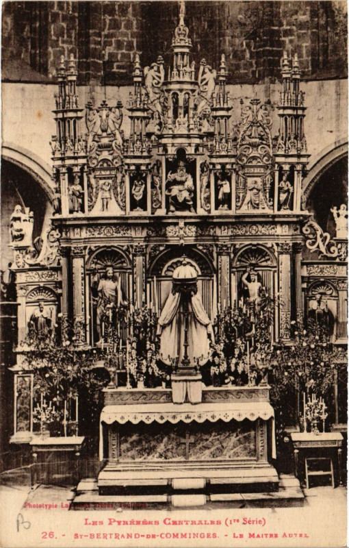 Carte postale ancienne Saint-Bertrand de Comminges Le Maitre Autel