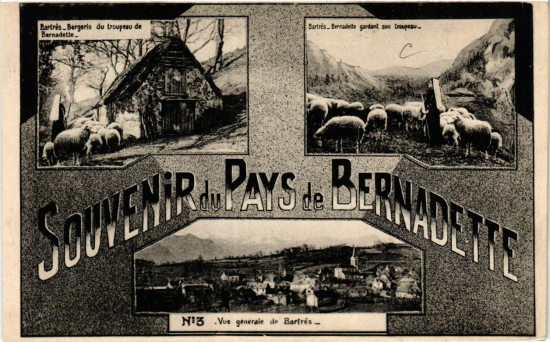 Carte postale ancienne Souvenir du Pays de Bernadette
