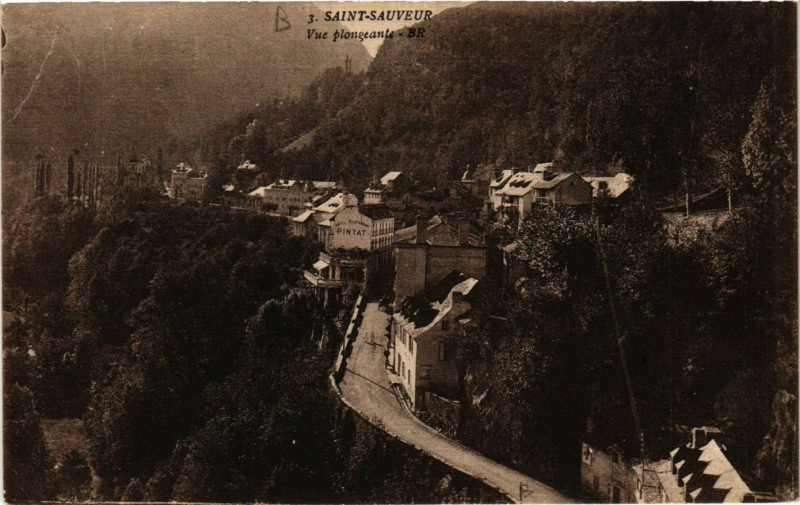 Carte postale ancienne Saint-Sauveur Vue Plongeante