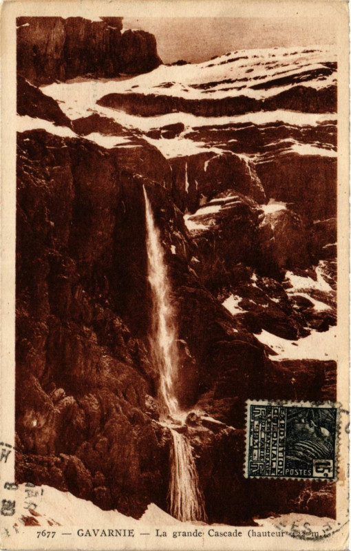 Carte postale ancienne Gavarnie La grnade Cascade