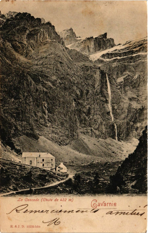 Carte postale ancienne Gavarnie La Cascade