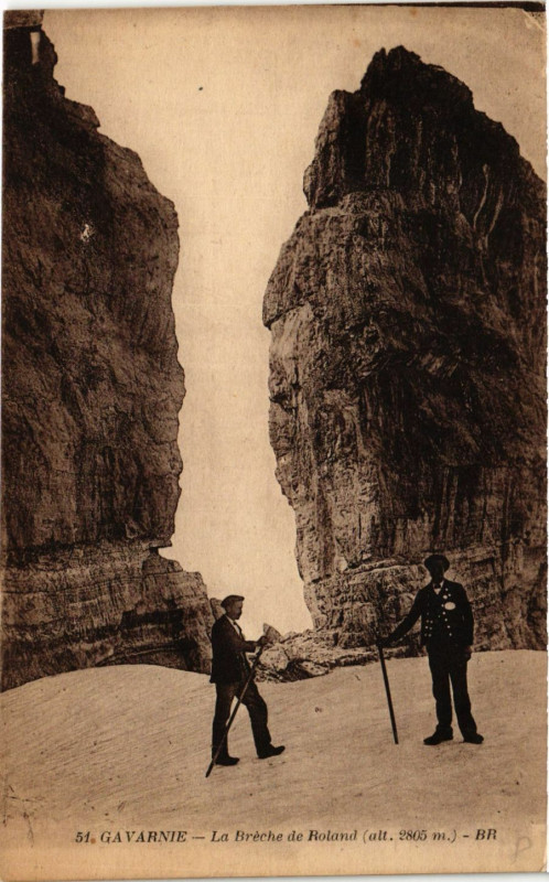 Carte postale ancienne Gavarnie La Breche de Roland