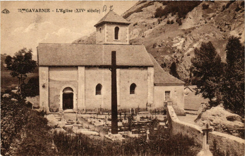 Carte postale ancienne Gavarnie L'Eglise
