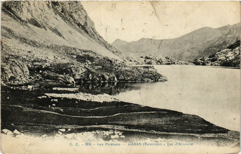 Carte postale ancienne Gabas Lac d'Artouste