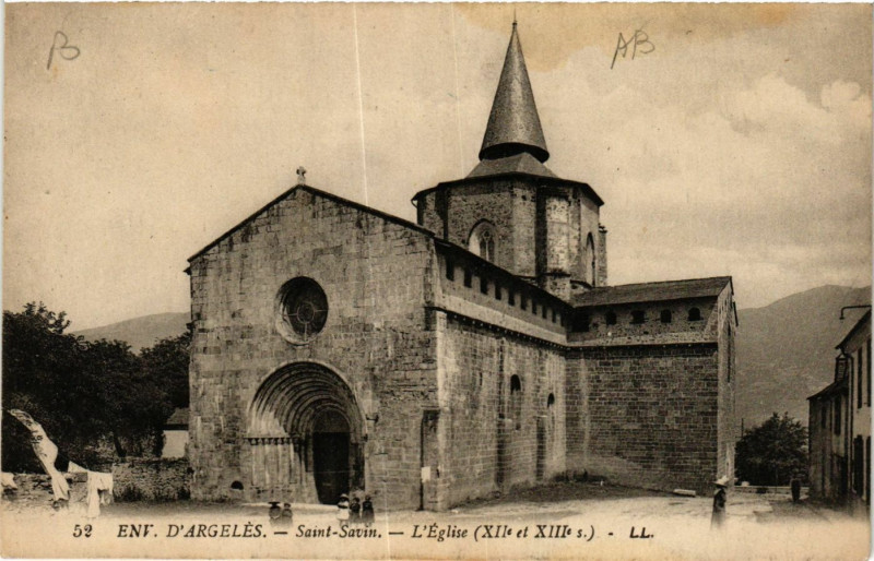 Carte postale ancienne Env. De Argeles Saint-Savin-L'Eglise à Saint-Savin