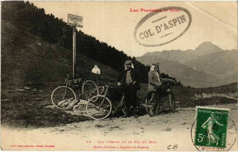 Carte postale ancienne Col d'Aspin et le Pic du Midi