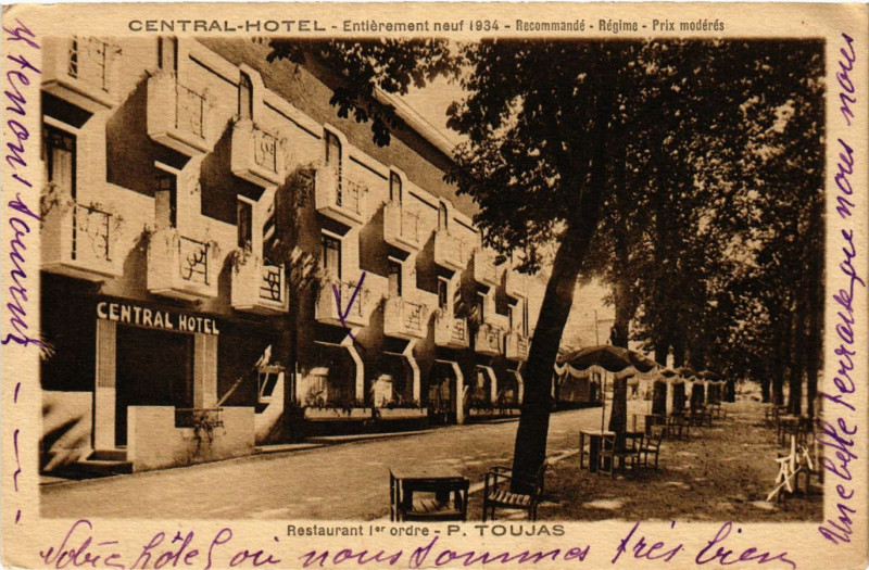 Carte postale ancienne Central Hotel