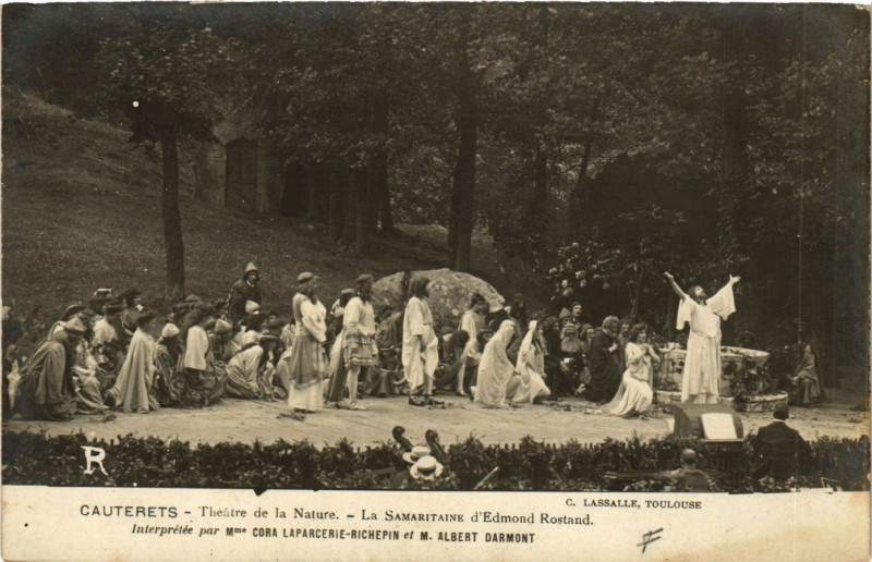 Carte postale ancienne Cauterets Theatre de la Nature-La Samaritaine d'Edmond Rostand à Cauterets