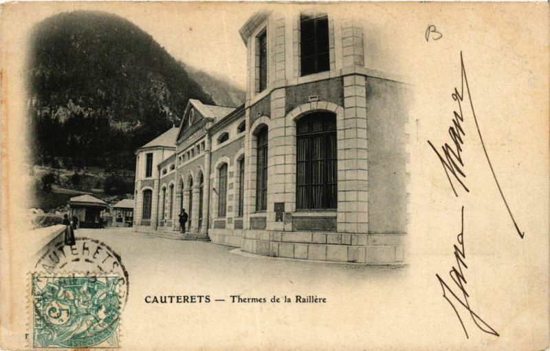 Carte postale ancienne Cauterets THERMes de la RAIllere à Cauterets