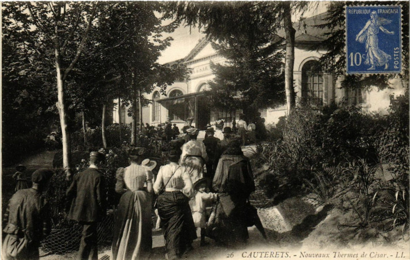 Carte postale ancienne Cauterets Nouveaux THERMes de Cesar à Cauterets