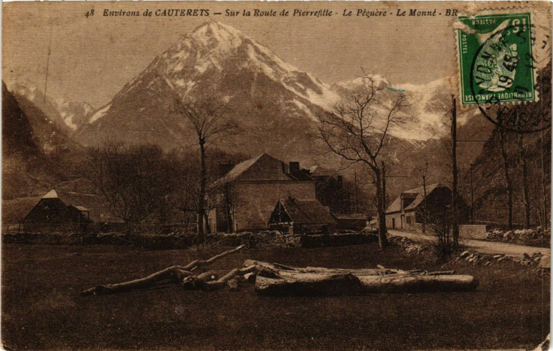 Carte postale ancienne Cauterets Le Peguere-Le Monne à Cauterets