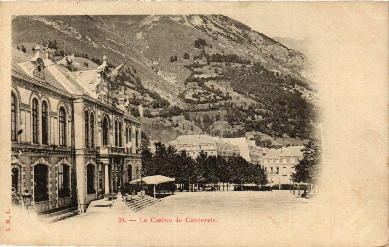 Carte postale ancienne Cauterets Le Casino à Cauterets