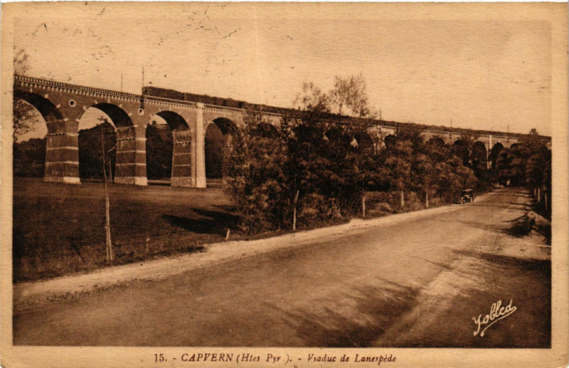 Carte postale ancienne Capvern Viaduc de Lanespede à Capvern