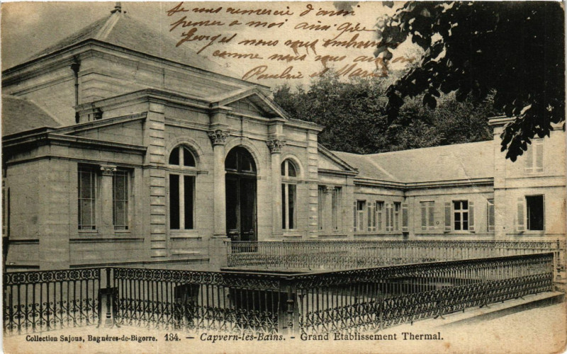 Carte postale ancienne Capvern-les-Bains Grand Etabl. THERMal à Capvern