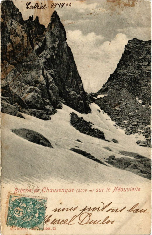 Carte postale ancienne Breche de Chausengue sur le Neouvielle