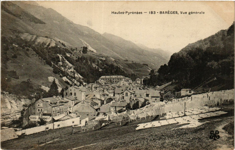 Carte postale ancienne Bareges Vue générale à Barèges