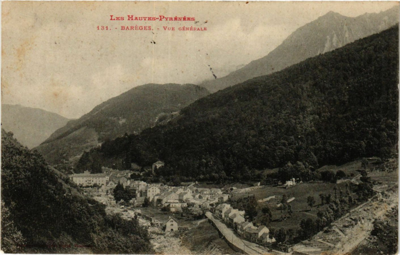 Carte postale ancienne Bareges Vue générale à Barèges