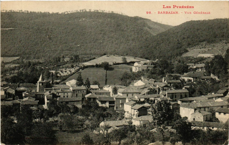 Carte postale ancienne Barbazan Vue générale