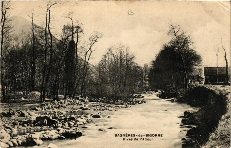 Carte postale ancienne Bagneres-de-Bigorre Rives de l'Adour à Bagnères-de-Bigorre