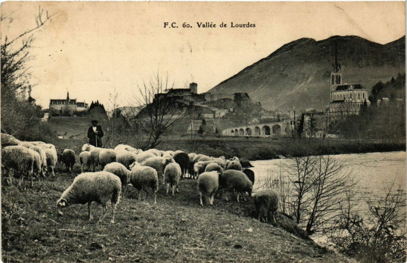Carte postale ancienne Vallée de Lourdes à Lourdes