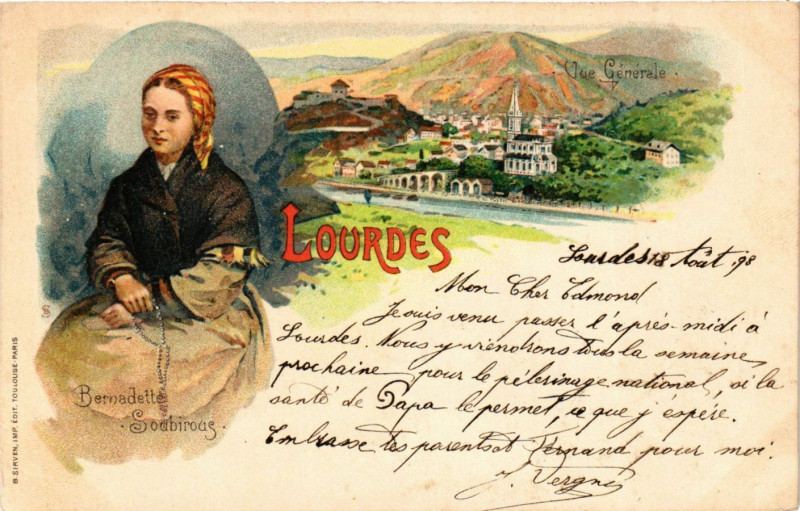 Carte postale ancienne Lourdes à Lourdes