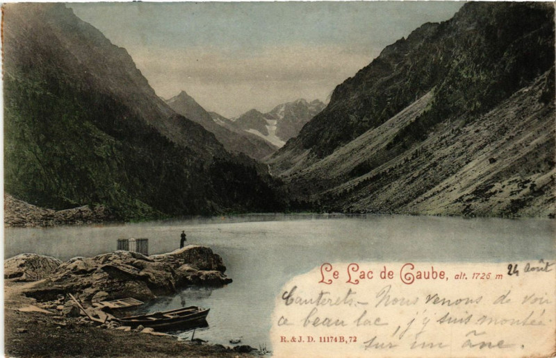 Carte postale ancienne Le Lac de Gaube