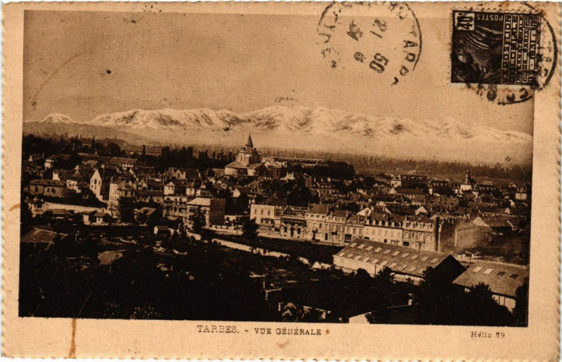 Carte postale ancienne Tarbes - Vue générale à Tarbes