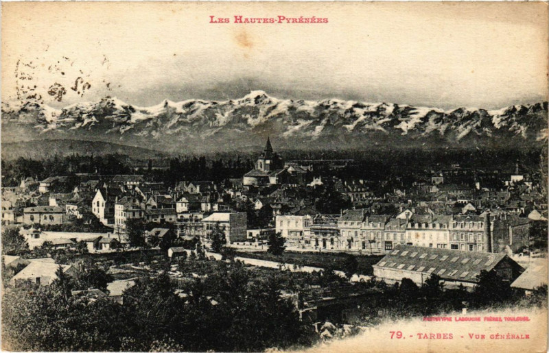 Carte postale ancienne Tarbes - Vue générale à Tarbes