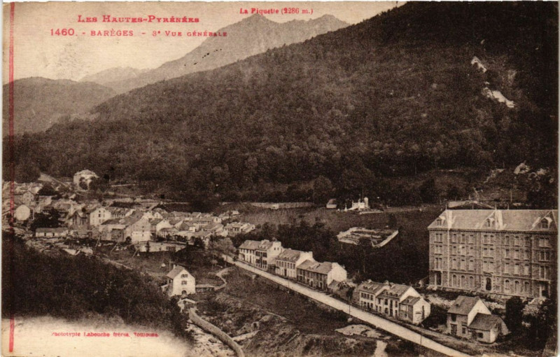 Carte postale ancienne Bareges - Vue générale à Barèges