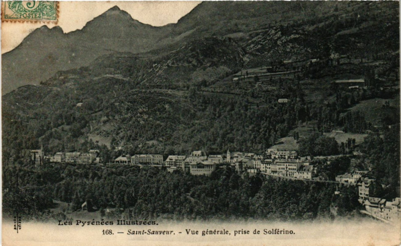 Carte postale ancienne Saint-Sauveur - Vue générale prise de Solferino à Ris