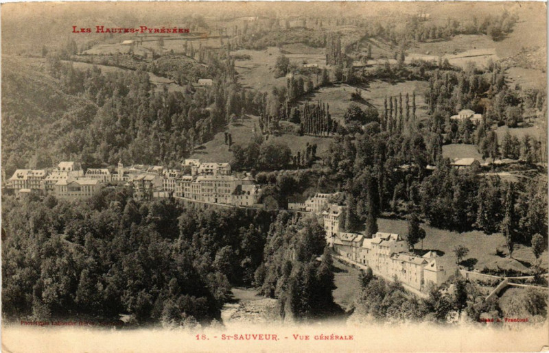 Carte postale ancienne Saint-Sauveur - Vue générale