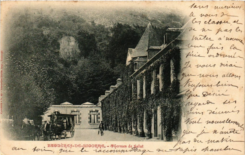 Carte postale ancienne Bagneres-de-Bigorre - THERMes de Salut à Bagnères-de-Bigorre