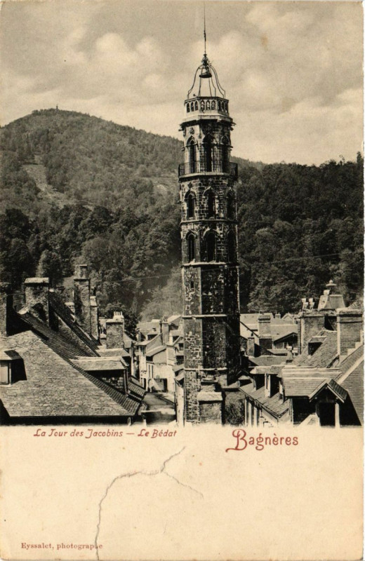 Carte postale ancienne Bagneres-de-Bigorre - La Tour des Jaconins - Le Bedat à Bagnères-de-Bigorre