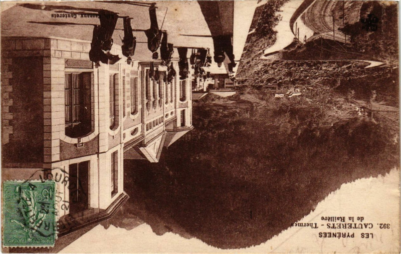 Carte postale ancienne Cauterets - THERMes de la RAIllere à Cauterets