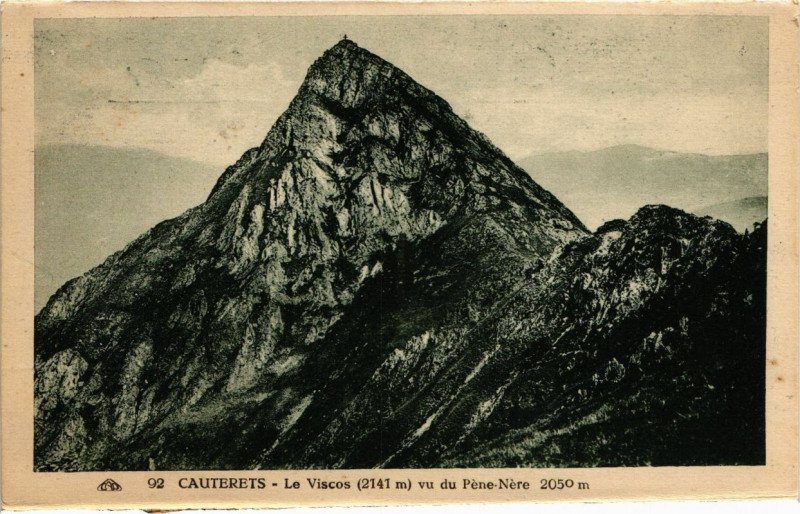 Carte postale ancienne Cauterets - Le Viscos vu du Pene-Nere à Cauterets