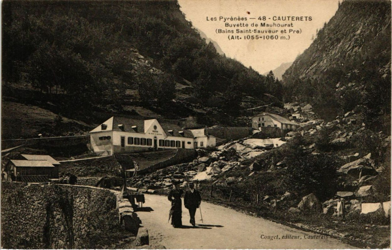 Carte postale ancienne Cauterets - Bouvette de Mauhourat à Cauterets