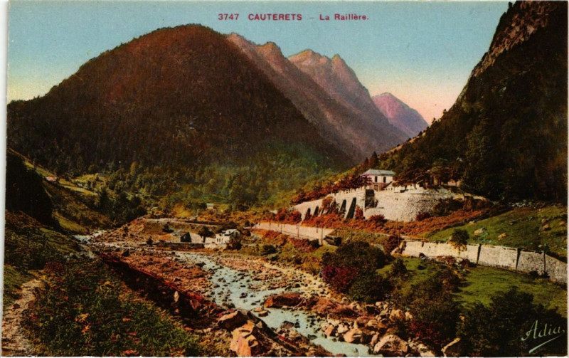 Carte postale ancienne Cauterets - La RAIllere à Cauterets