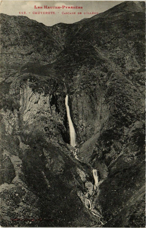 Carte postale ancienne Cauterets - Cascade de L'Illeou à Cauterets