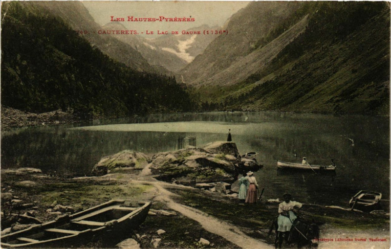 Carte postale ancienne Cauterets - Le Lac de Gaure à Cauterets