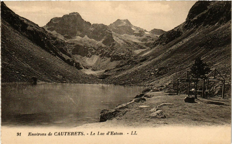 Carte postale ancienne Cauterets - Le Lac d'Estom à Cauterets