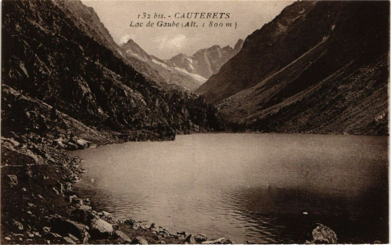 Carte postale ancienne Cauterets - Lac de Gaube à Cauterets