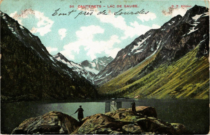 Carte postale ancienne Cauterets - Lac de Gaube à Cauterets