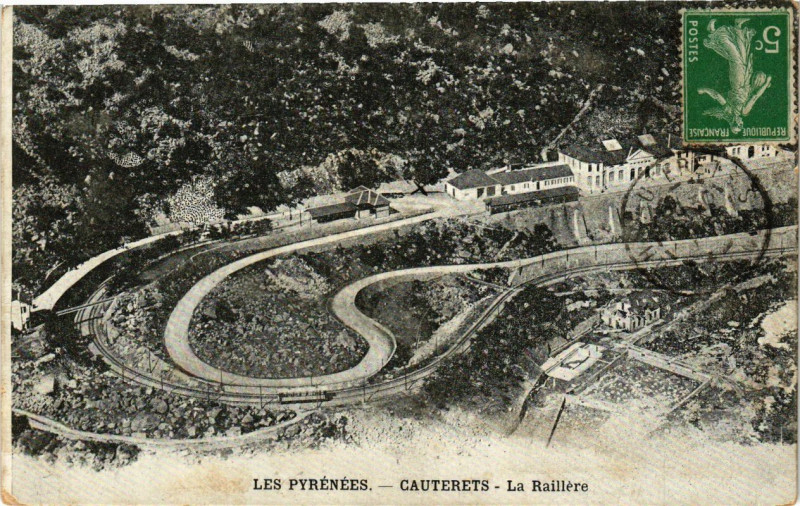 Carte postale ancienne Cauterets - La RAIllere à Cauterets