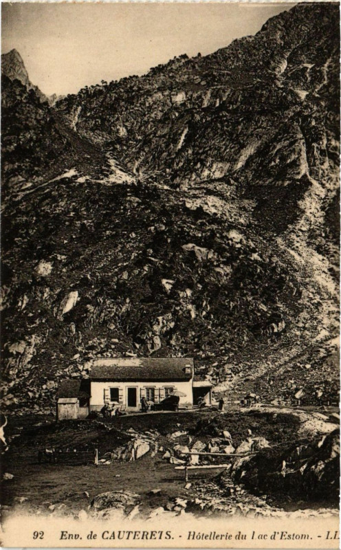 Carte postale ancienne Cauterets - Hotellerie du Lac d'Estom à Cauterets