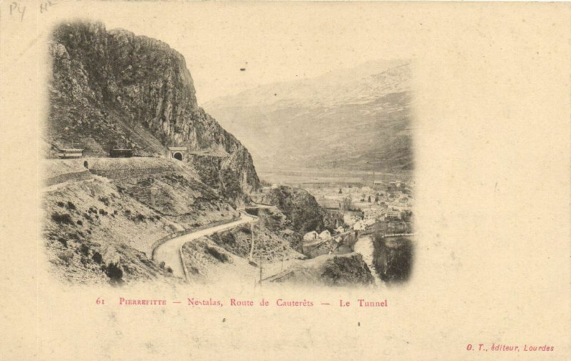 Carte postale ancienne Pierrefitte - Neutalas Route de Cauterets Le Tannel à Cauterets