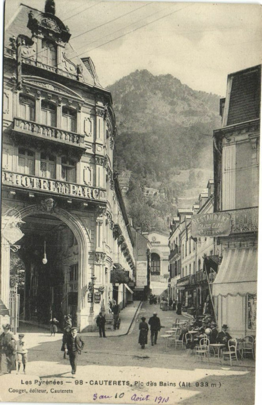 Carte postale ancienne Les Pyrenées Cauterets Pic des Bains à Cauterets